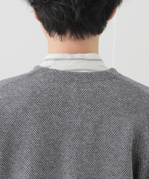 crepuscule(クレプスキュール)の「【CREPUSCULE / クレプスキュール】MOSS STITCH V/N カーディガン(ニット/セーター・メンズ・ネイビー/ブラウン/グリーン・2/1)」の9枚目の写真