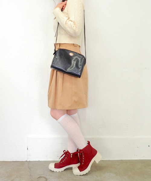 あしながおじさん（アシナガオジサン）の「晴雨兼用｜ハイカットスニーカー　4510009（レインシューズ・レディース・ブラック/ブルー/チェック/グレイッシュベージュ/レッド・LL/S/M/L）」の21枚目の写真