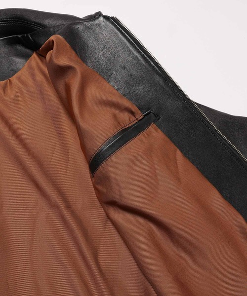 MR.OLIVE（ミスターオリーブ）の「MR.OLIVE ミスターオリーブ / HAIR SHEEP SOFT LEATHER / SPORTS RIDERS ヘアシープ ソフトレザー / シングル スポーツ ライダースジャケット/ブルゾン ダブルジップ / M-223141（ライダースジャケット・メンズ・ブラック・LARGE/MEDIUM/SMALL）」の9枚目の写真