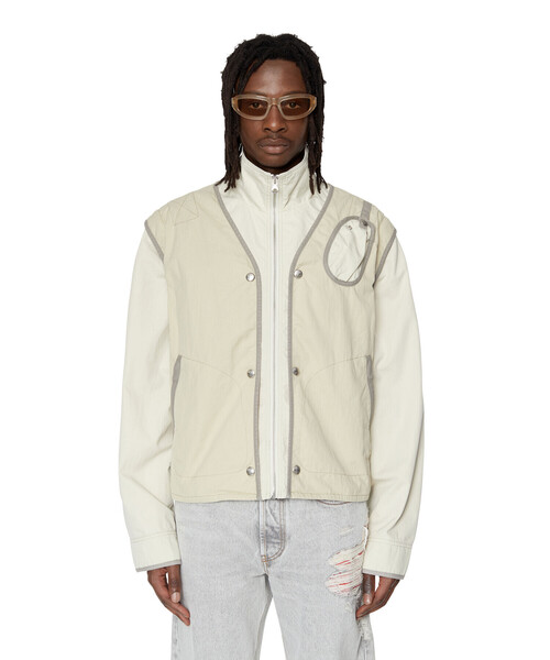 DIESEL（ディーゼル）の「メンズ ジャケット ミリタリー ベスト 2WAY（ブルゾン・メンズ・アイボリー/ベージュ・XX-LARGE/MEDIUM/LARGE/X-LARGE/SMALL/X-SMALL）」の2枚目の写真