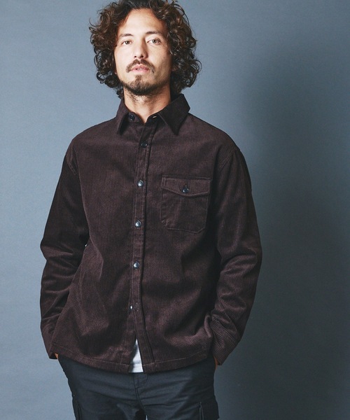 Magine（マージン）の「CTN CORDULOY WORK SHIRTS:コットン コーデュロイ ワークシャツ 22AW（シャツ/ブラウス・メンズ・ブラック/ネイビー/ブラウン/ブルー・44/46/48）」の2枚目の写真