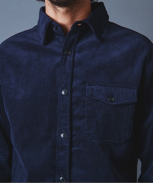 Magine（マージン）の「CTN CORDULOY WORK SHIRTS:コットン コーデュロイ ワークシャツ 22AW（シャツ/ブラウス・メンズ・ブラック/ネイビー/ブラウン/ブルー・44/46/48）」の13枚目の写真