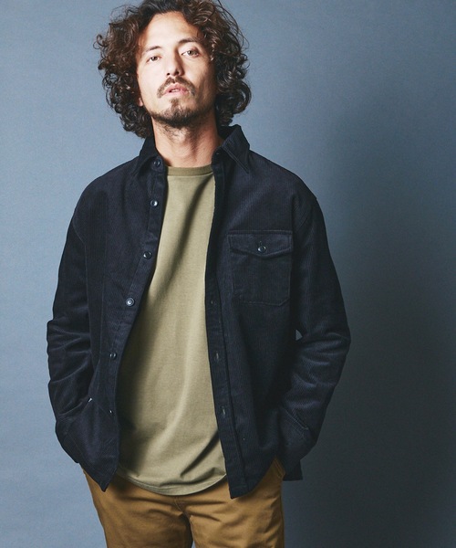 Magine（マージン）の「CTN CORDULOY WORK SHIRTS:コットン コーデュロイ ワークシャツ 22AW（シャツ/ブラウス・メンズ・ブラック/ネイビー/ブラウン/ブルー・44/46/48）」の14枚目の写真
