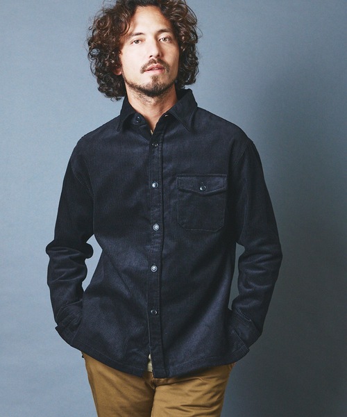 Magine（マージン）の「CTN CORDULOY WORK SHIRTS:コットン コーデュロイ ワークシャツ 22AW（シャツ/ブラウス・メンズ・ブラック/ネイビー/ブラウン/ブルー・44/46/48）」の9枚目の写真