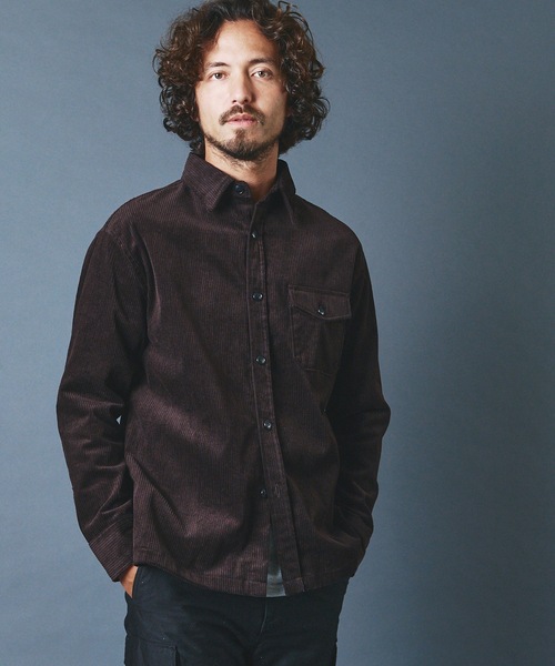 Magine（マージン）の「CTN CORDULOY WORK SHIRTS:コットン コーデュロイ ワークシャツ 22AW（シャツ/ブラウス・メンズ・ブラック/ネイビー/ブラウン/ブルー・44/46/48）」の5枚目の写真