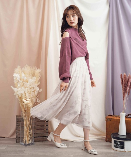 NOELA（ノエラ）の「カシュクールレイヤードニット（ニット/セーター・レディース・ブラウン/ピンク/ブルー・フリー）」の8枚目の写真