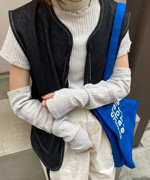 nemne store(ネンネストア)の「【低身長用サイズあり】5way袖取り外しニットソー(Tシャツ/カットソー・レディース・ブラック/グレー/アイボリー・SMALL/MEDIUM)」の16枚目の写真