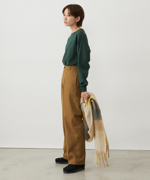 Auntie Rosa Holiday（アンティローザホリデー）の「フットボールロンT（Tシャツ/カットソー・レディース・ブラック/オフホワイト/グリーン・FREE）」の19枚目の写真