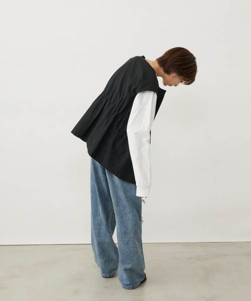 Auntie Rosa Holiday（アンティローザホリデー）の「フットボールロンT（Tシャツ/カットソー・レディース・ブラック/オフホワイト/グリーン・FREE）」の16枚目の写真