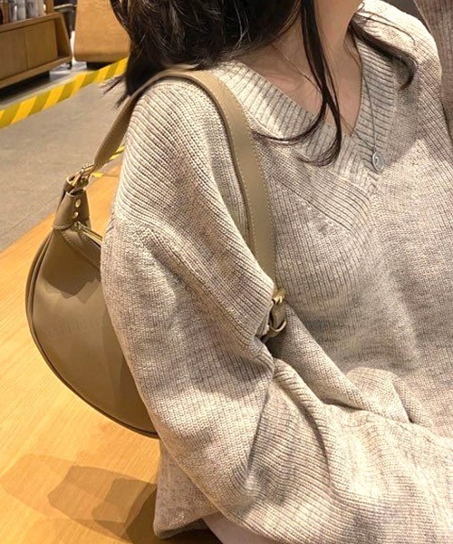 Dalfwin(ダールフィン)の「三日月ショルダーバッグ(ショルダーバッグ・レディース・ブラック/アイボリー/ベージュ・ONE SIZE/FREE)」の19枚目の写真