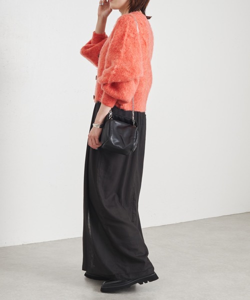 COLLAGE GALLARDAGALANTE（コラージュガリャルダガランテ）の「トレンドクロップド丈/モヘアショートカーデ（カーディガン/ボレロ・レディース・オレンジ/ダークネイビー・FREE）」の21枚目の写真