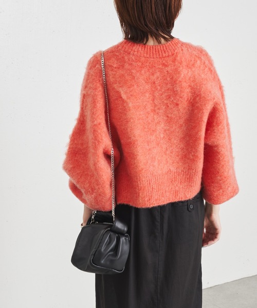 COLLAGE GALLARDAGALANTE（コラージュガリャルダガランテ）の「トレンドクロップド丈/モヘアショートカーデ（カーディガン/ボレロ・レディース・オレンジ/ダークネイビー・FREE）」の17枚目の写真
