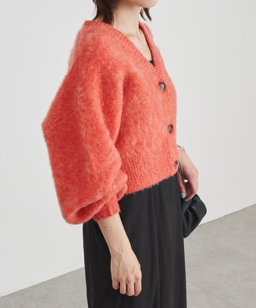 COLLAGE GALLARDAGALANTE（コラージュガリャルダガランテ）の「トレンドクロップド丈/モヘアショートカーデ（カーディガン/ボレロ・レディース・オレンジ/ダークネイビー・FREE）」の18枚目の写真