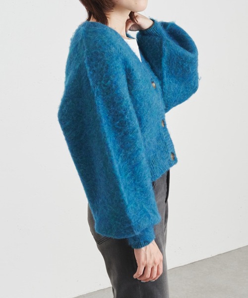 COLLAGE GALLARDAGALANTE（コラージュガリャルダガランテ）の「トレンドクロップド丈/モヘアショートカーデ（カーディガン/ボレロ・レディース・オレンジ/ダークネイビー・FREE）」の19枚目の写真