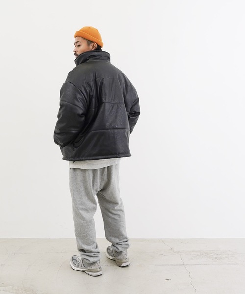 GERRY（ジェリー）の「GERRY / ジェリー 別注 コラボ オーバーサイズ リバーシブル / ボア フリース 中綿 ジャケット（ダウンジャケット/コート・メンズ・ライトグレー/ブラック/ブラック系その他・MEDIUM/LARGE/X-LARGE）」の7枚目の写真