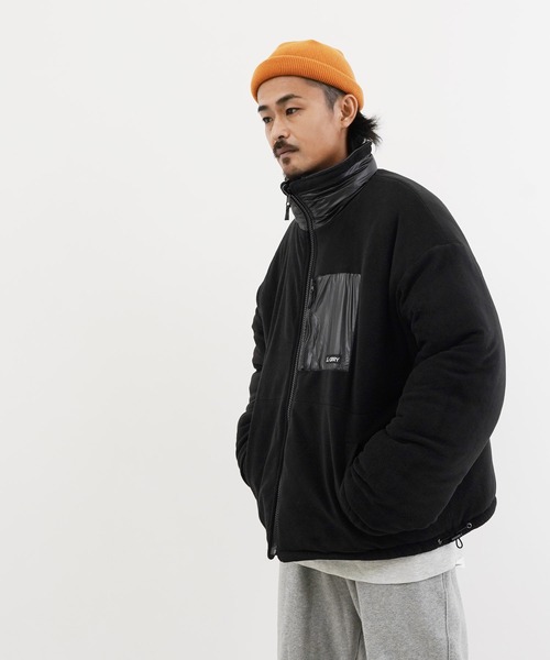 GERRY（ジェリー）の「GERRY / ジェリー 別注 コラボ オーバーサイズ リバーシブル / ボア フリース 中綿 ジャケット（ダウンジャケット/コート・メンズ・ライトグレー/ブラック/ブラック系その他・MEDIUM/LARGE/X-LARGE）」の12枚目の写真