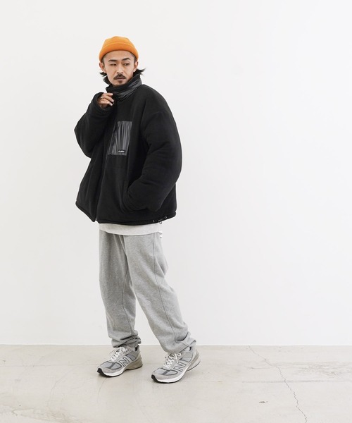 GERRY（ジェリー）の「GERRY / ジェリー 別注 コラボ オーバーサイズ リバーシブル / ボア フリース 中綿 ジャケット（ダウンジャケット/コート・メンズ・ライトグレー/ブラック/ブラック系その他・MEDIUM/LARGE/X-LARGE）」の14枚目の写真