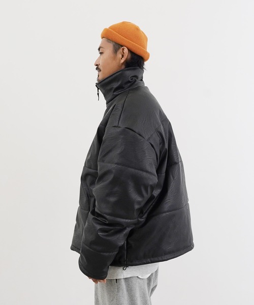 GERRY（ジェリー）の「GERRY / ジェリー 別注 コラボ オーバーサイズ リバーシブル / ボア フリース 中綿 ジャケット（ダウンジャケット/コート・メンズ・ライトグレー/ブラック/ブラック系その他・MEDIUM/LARGE/X-LARGE）」の16枚目の写真