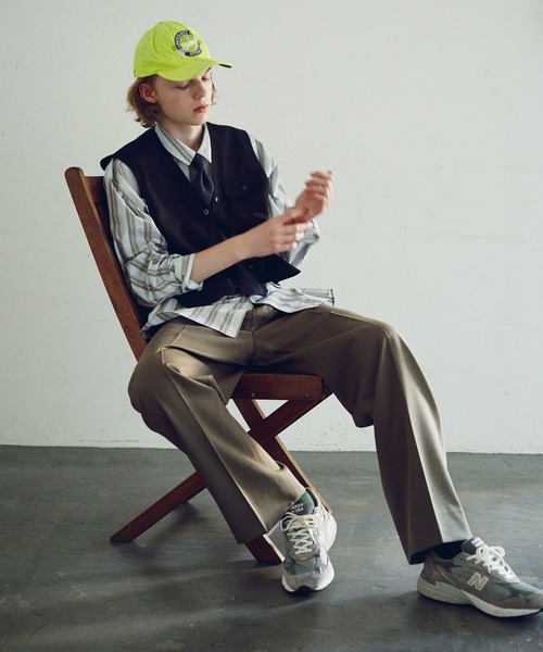 benine9（ビーナイン）の「benine 9 ダブルワッシャーストライプビッグシャツ（シャツ/ブラウス・メンズ・ベージュ/サックスブルー・MEDIUM/LARGE/SMALL）」の5枚目の写真