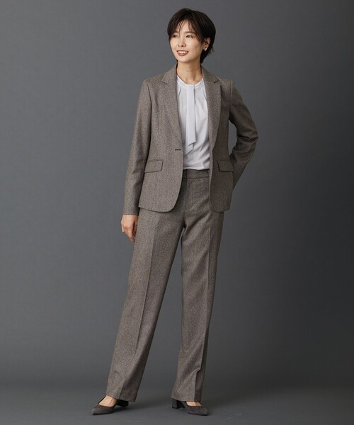 J.PRESS（ジェイプレス）の「【セットアップ対応】ウールストレッチツイード ストレート パンツ（その他パンツ・レディース・グレー系/ダークブラウン系・11/13/9/7）」の13枚目の写真