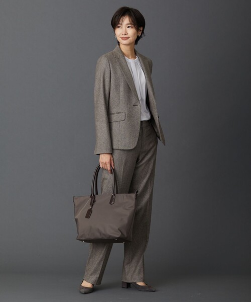J.PRESS（ジェイプレス）の「【セットアップ対応】ウールストレッチツイード ストレート パンツ（その他パンツ・レディース・グレー系/ダークブラウン系・11/13/9/7）」の12枚目の写真