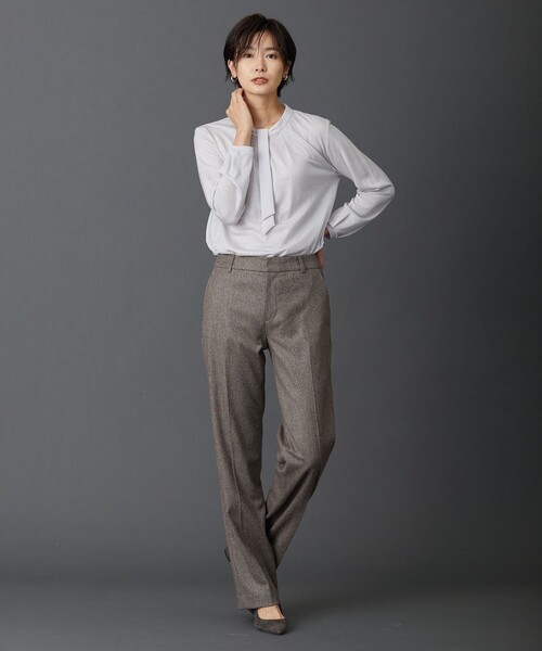 J.PRESS（ジェイプレス）の「【セットアップ対応】ウールストレッチツイード ストレート パンツ（その他パンツ・レディース・グレー系/ダークブラウン系・11/13/9/7）」の11枚目の写真