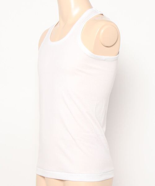 GUNZE（グンゼ）の「快適工房/カイテキコウボウ ランニング 綿100%（インナーウェア/肌着・メンズ・ホワイト・MEDIUM/LARGE/X-LARGE/SMALL）」の3枚目の写真