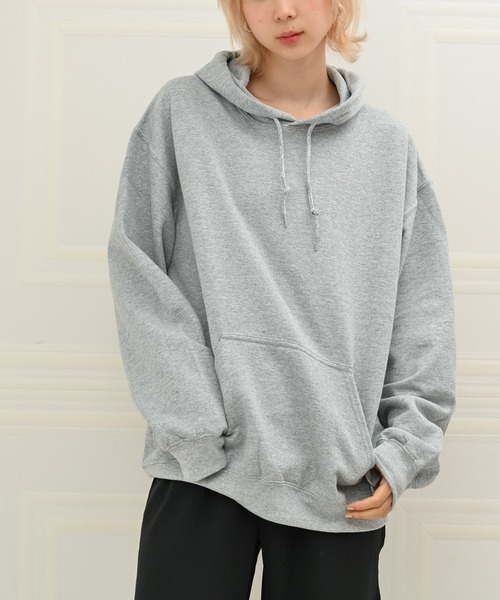 GILDAN（ギルダン）の「GILDAN無地プルパーカー（パーカー・レディース・ブラック/グレー/ネイビー/ホワイト・M/L/XXL/XL）」の3枚目の写真