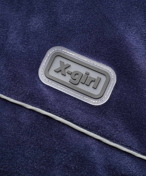 X-girl（エックスガール）の「VELOUR ZIP UP TOP（スウェット・レディース・ネイビー/ブラウン/イエロー・S/M）」の14枚目の写真