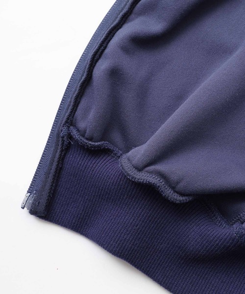 X-girl（エックスガール）の「VELOUR ZIP UP TOP（スウェット・レディース・ネイビー/ブラウン/イエロー・S/M）」の19枚目の写真