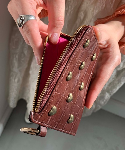 Casselini(キャセリーニ)の「Casselini(キャセリーニ)ハートスタッズカードケース(カードケース・レディース・ブラック/ブラウン/ブルー・FREE)」の18枚目の写真