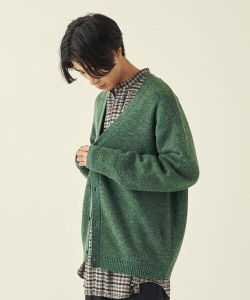 info. BEAUTY&YOUTH(インフォビューティアンドユース)の「【WEB限定】 <info. BEAUTY&YOUTH> バルーンシルエット ニットカーディガン(カーディガン/ボレロ・メンズ・ダークグレー/ケリー/ブラウン/モカ・L/M/S)」の9枚目の写真