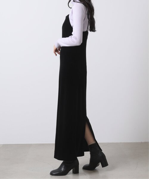 RAY CASSIN（レイカズン）の「ストレートベロアキャミワンピース（ワンピース・レディース・ブラック/カーキ/ベージュ・FREE）」の9枚目の写真