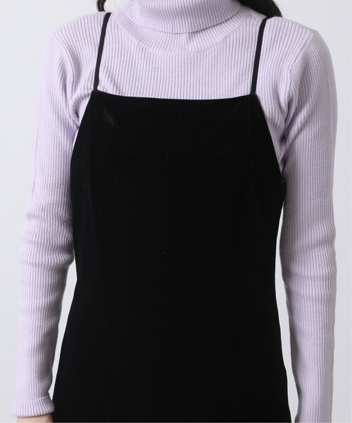 RAY CASSIN（レイカズン）の「ストレートベロアキャミワンピース（ワンピース・レディース・ブラック/カーキ/ベージュ・FREE）」の11枚目の写真