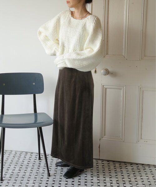 RAY CASSIN（レイカズン）の「ストレートベロアキャミワンピース（ワンピース・レディース・ブラック/カーキ/ベージュ・FREE）」の16枚目の写真