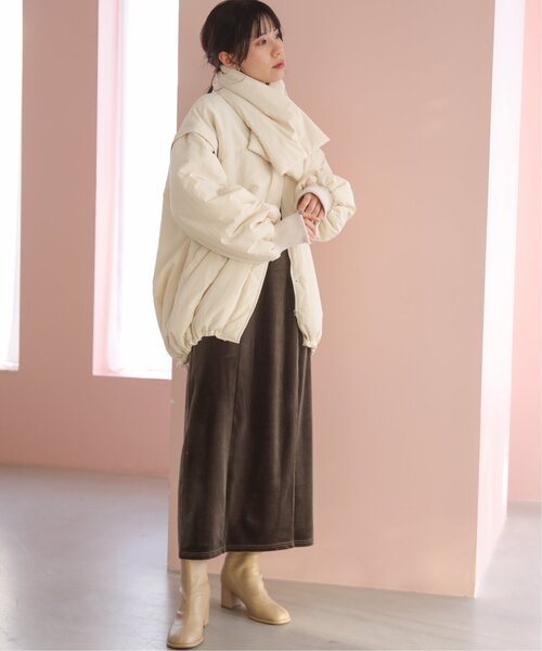 RAY CASSIN（レイカズン）の「ストレートベロアキャミワンピース（ワンピース・レディース・ブラック/カーキ/ベージュ・FREE）」の17枚目の写真