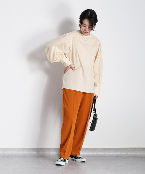 cepo(セポ)の「クルーネック ボリューム袖ブラウス(シャツ/ブラウス・レディース・ブラック/ピンク/オフホワイト・M)」の15枚目の写真