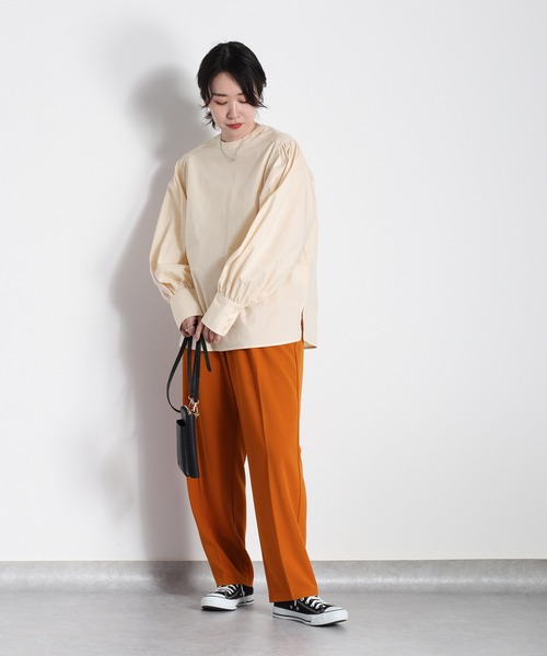 cepo(セポ)の「クルーネック ボリューム袖ブラウス(シャツ/ブラウス・レディース・ブラック/ピンク/オフホワイト・M)」の10枚目の写真