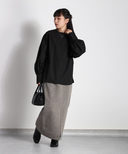 cepo(セポ)の「クルーネック ボリューム袖ブラウス(シャツ/ブラウス・レディース・ブラック/ピンク/オフホワイト・M)」の16枚目の写真