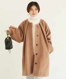 Doux archives | タックアクセントコクーンコート(ノーカラーコート)