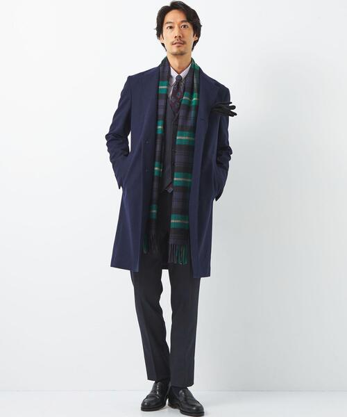グリーンレーベルリラクシング　ロロピアーナ　チェスターコート　ストームシステム ロロピアーナ] Loro Piana STORM/S チェスターコート｜グリーン