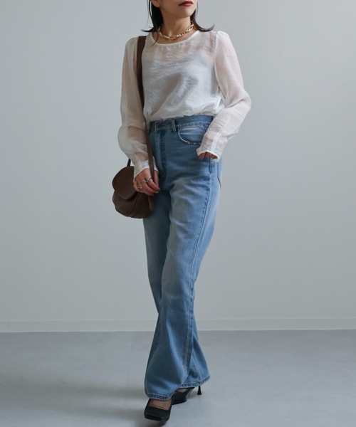 ap retro(アプレトロ)の「シアーブラウス / デザインスリーブプルオーバー(シャツ/ブラウス・レディース・アイボリー/ブラック/ベージュ・FREE)」の21枚目の写真