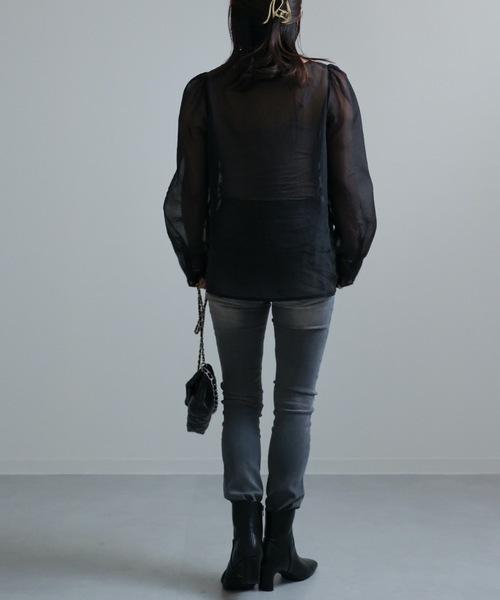 ap retro(アプレトロ)の「シアーブラウス / デザインスリーブプルオーバー(シャツ/ブラウス・レディース・アイボリー/ブラック/ベージュ・FREE)」の15枚目の写真