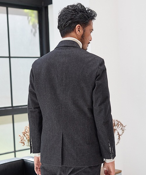 UNION STATION（ユニオンステーション）の「【EFFORTLESS】メランジカルゼテーラードジャケット<セットアップ対応>（テーラードジャケット・メンズ・チャコールグレー/ネイビー・LL/S/M/L）」の7枚目の写真