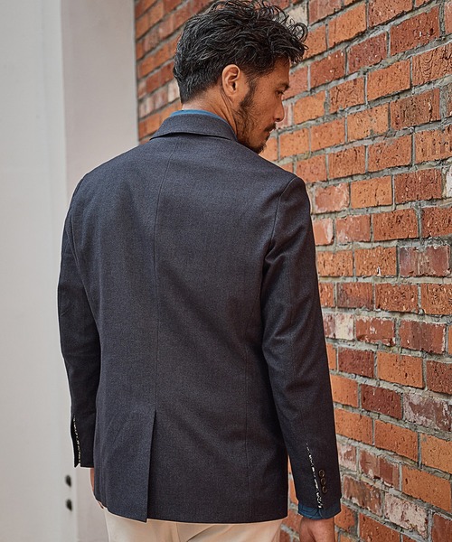 UNION STATION（ユニオンステーション）の「【EFFORTLESS】メランジカルゼテーラードジャケット<セットアップ対応>（テーラードジャケット・メンズ・チャコールグレー/ネイビー・LL/S/M/L）」の17枚目の写真