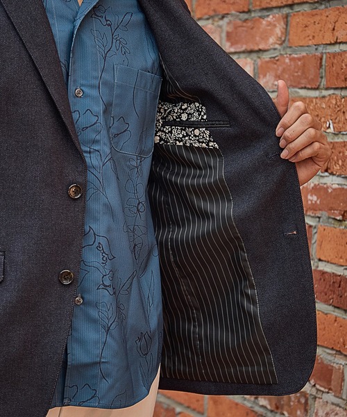 UNION STATION（ユニオンステーション）の「【EFFORTLESS】メランジカルゼテーラードジャケット<セットアップ対応>（テーラードジャケット・メンズ・チャコールグレー/ネイビー・LL/S/M/L）」の21枚目の写真