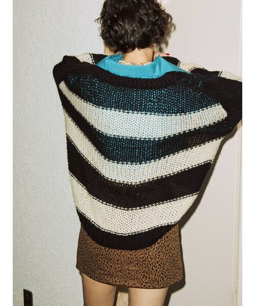 jouetie（ジュエティ）の「グランジローゲージニット（ニット/セーター・レディース・ブラック/ネイビー/ボルドー・MEDIUM）」の5枚目の写真