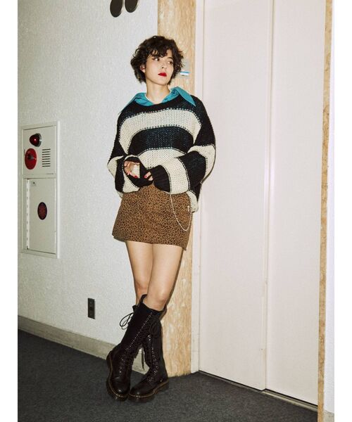 jouetie（ジュエティ）の「グランジローゲージニット（ニット/セーター・レディース・ブラック/ネイビー/ボルドー・MEDIUM）」の8枚目の写真