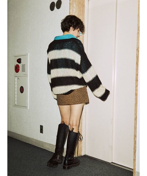 jouetie（ジュエティ）の「グランジローゲージニット（ニット/セーター・レディース・ブラック/ネイビー/ボルドー・MEDIUM）」の9枚目の写真