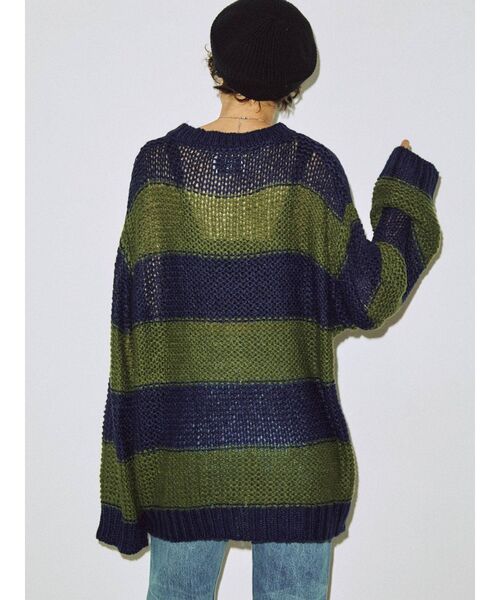 jouetie（ジュエティ）の「グランジローゲージニット（ニット/セーター・レディース・ブラック/ネイビー/ボルドー・MEDIUM）」の18枚目の写真